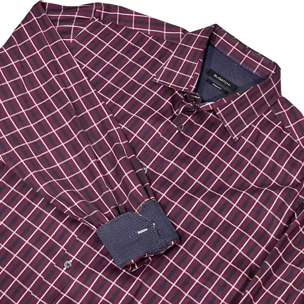 Bugatchi, Maroon, Buttondown, Size Xl, 826-X - image 1